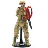 Maxbell 1/6 Scale U-Type Display Stand Holder fit for 12" Action Figures Black Metal