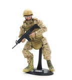Maxbell 1/6 Scale U-Type Display Stand Holder fit for 12" Action Figures Black Metal