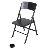 Maxbell 1/6 Scale Mini Folding Chair with Ashtray for Dolls Action Figures Black