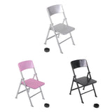 Maxbell 1/6 Scale Mini Folding Chair with Ashtray for Dolls Action Figures Black