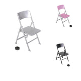 Maxbell 1/6 Scale Mini Folding Chair with Ashtray for Dolls Action Figures Black