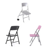 Maxbell 1/6 Scale Mini Folding Chair with Ashtray for Dolls Action Figures Black
