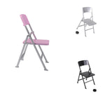 Maxbell 1/6 Scale Mini Folding Chair with Ashtray for Dolls Action Figures Black