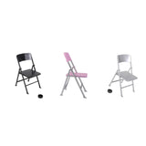 Maxbell 1/6 Scale Mini Folding Chair with Ashtray for Dolls Action Figures Black