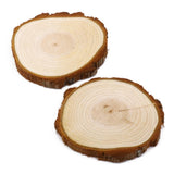 Maxbell 10 Pieces Pine Wood Slices for DIY Crafts Wedding Decor 6-7cm