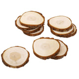 Maxbell 10 Pieces Pine Wood Slices for DIY Crafts Wedding Decor 6-7cm