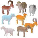 Maxbell 6xPlastic Sheep Farm Yard Animal Model Toy Gift 8pcs Multi-color