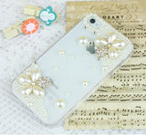 Maxbell 35pcs Crystal Rhinestone Pearl Flower Buttons Flatback Embellishment DIY Crafts