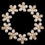 Maxbell 40pcs Rhinestone Button FlatBack Crystal Beige Pearl scrapbook Embellishment