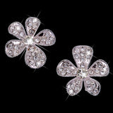 Maxbell 7xPhenovo Crystal Flower Rhinestone Buttons DIY Craft Embellishment Silver