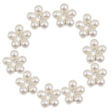Maxbell 4xPhenovo Crystal Rhinestone Pearl Flower Buttons DIY Wedding Bouquet 10pcs
