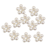Maxbell 4xPhenovo Crystal Rhinestone Pearl Flower Buttons DIY Wedding Bouquet 10pcs