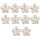 Maxbell 40pcs Rhinestone Button FlatBack Crystal Beige Pearl scrapbook Embellishment