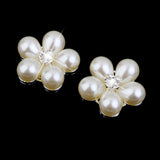 Maxbell 35pcs Crystal Rhinestone Pearl Flower Buttons Flatback Embellishment DIY Crafts