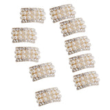 Maxbell 12x10 Assorted Gold Crystal Rhinestone Button Brooch Bouquet Crystal