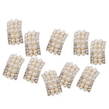 Maxbell 4x10 Assorted Gold Crystal Rhinestone Button Brooch Bouquet Crystal