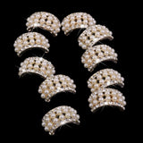 Maxbell 12x10 Assorted Gold Crystal Rhinestone Button Brooch Bouquet Crystal