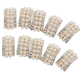 Maxbell 4x10 Assorted Gold Crystal Rhinestone Button Brooch Bouquet Crystal
