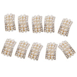 Maxbell 12x10 Assorted Gold Crystal Rhinestone Button Brooch Bouquet Crystal