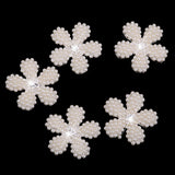 Maxbell 35pcs Crystal Rhinestone Pearl Flower Buttons Flatback Embellishment DIY Crafts