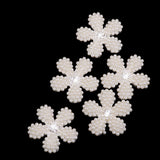 Maxbell 35pcs Crystal Rhinestone Pearl Flower Buttons Flatback Embellishment DIY Crafts