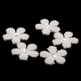 Maxbell 35pcs Crystal Rhinestone Pearl Flower Buttons Flatback Embellishment DIY Crafts