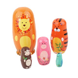 Maxbell Hand Painted Wooden Nesting Dolls Animal Russian Dolls