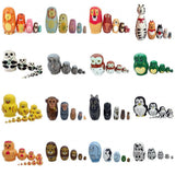 Maxbell Hand Painted Wooden Nesting Dolls Animal Russian Dolls