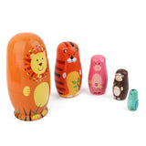 Maxbell Hand Painted Wooden Nesting Dolls Animal Russian Dolls