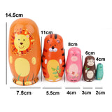 Maxbell Hand Painted Wooden Nesting Dolls Animal Russian Dolls