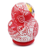 Maxbell 10PCS Multi-Color Painted Wooden Girl Russian Nesting Dolls