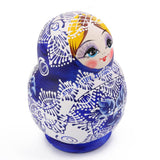 Maxbell 10PCS Painted Flowers Wooden Russian Nesting Dolls