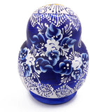 Maxbell 10PCS Painted Flowers Wooden Russian Nesting Dolls