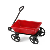 Maxbell 1 Piece 1:12 Dollhouse Miniature Garden Metal Cart Red