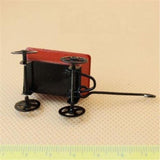 Maxbell 1 Piece 1:12 Dollhouse Miniature Garden Metal Cart Red