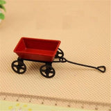Maxbell 1 Piece 1:12 Dollhouse Miniature Garden Metal Cart Red