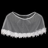 Maxbell Wedding Two Layers Gown Bone Long Crinoline Petticoat + Shawl Scarf Shrug Wrap