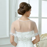 Maxbell Wedding Two Layers Gown Bone Long Crinoline Petticoat + Shawl Scarf Shrug Wrap