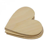 Maxbell Plain Wooden Love Heart CRAFT CARD MAKING SCRAPBOOKING 50pcs 30mm & 10pcs 80mm