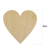 Maxbell Plain Wooden Love Heart CRAFT CARD MAKING SCRAPBOOKING 50pcs 30mm & 10pcs 80mm