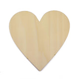 Maxbell Plain Wooden Love Heart CRAFT CARD MAKING SCRAPBOOKING 50pcs 30mm & 10pcs 80mm