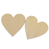 Maxbell Plain Wooden Love Heart CRAFT CARD MAKING SCRAPBOOKING 50pcs 30mm & 10pcs 80mm