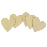 Maxbell Wooden Blank Heart Embellishments for DIY Crafts 120 x 3mm 5pcs