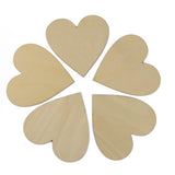 Maxbell Wooden Blank Heart Embellishments for DIY Crafts 120 x 3mm 5pcs
