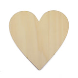 Maxbell Wooden Blank Heart Embellishments for DIY Crafts 120 x 3mm 5pcs