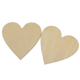 Maxbell Wooden Blank Heart Embellishments for DIY Crafts 120 x 3mm 5pcs
