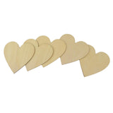 Maxbell Wooden Blank Heart Embellishments for DIY Crafts 150 x 3mm 5pcs