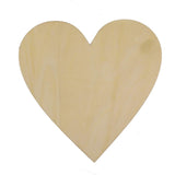 Maxbell Wooden Blank Heart Embellishments for DIY Crafts 150 x 3mm 5pcs