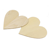 Maxbell Wooden Blank Heart Embellishments for DIY Crafts 150 x 3mm 5pcs