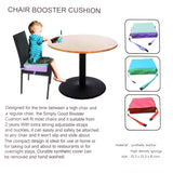 Maxbell Faux Leather Portable Kids Dining Chair Booster Cushion Seat Pad 3" Blue